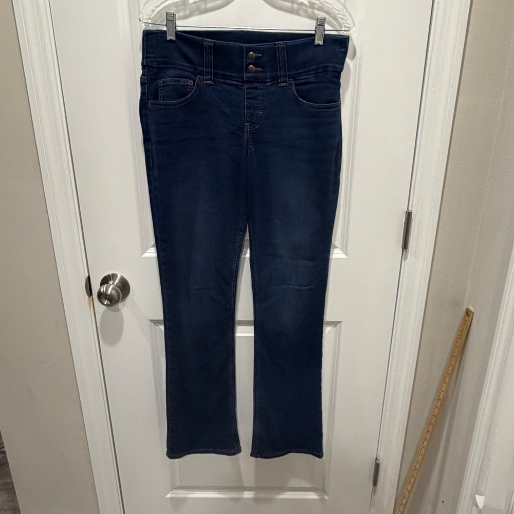 Lee Riders Womens Bootcut Jeans High Rise Dark Wash Blue Size 6 M